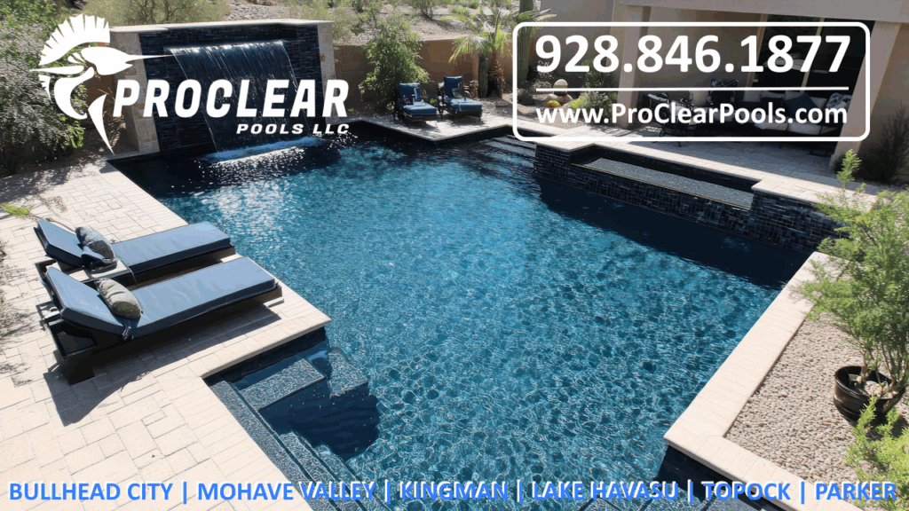 Beautiful Pool and Spa in Bullhead City, Arizona maintained by Pro Clear Pool Service
