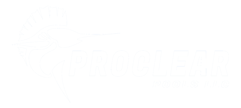 Pro Clear Pools White Logo